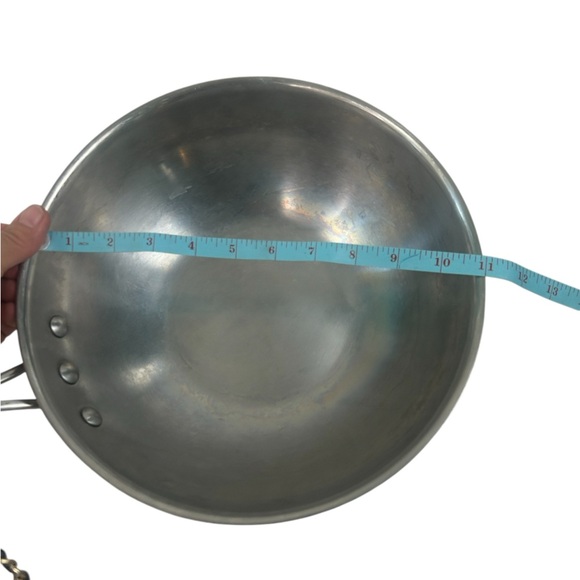 Calphalon Stainless Steel 10” Wok 165 Flat Bottom Cooking Pan - Picture 8 of 11